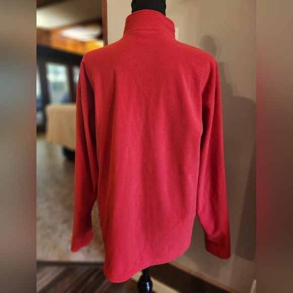 North face red quarter zip fleece, size medium - Picture 2 of 6